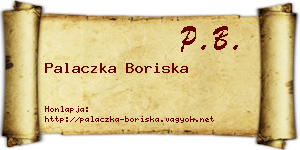 Palaczka Boriska névjegykártya